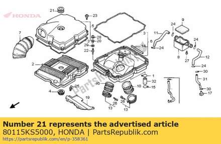 Rubber, bracket mounting 80115KS5000 Honda