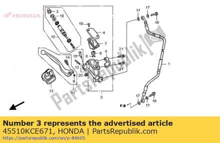 Cylinder sub assy., fr. b 45510KCE671 Honda