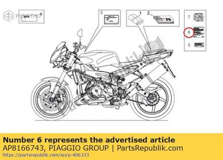 Sticker voor emissiebeperking AP8166743 Piaggio Group