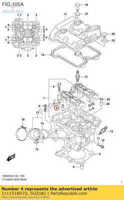 Guide,valve 1111518D72 Suzuki