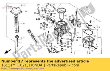 Piston comp., vacuum 16111MFC621 Honda