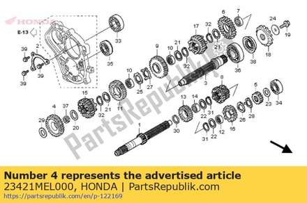 Gear, countershaft first (33t) 23421MEL000 Honda