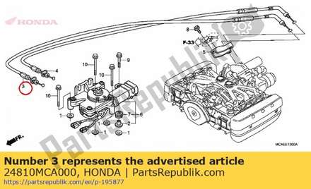 Cable comp., reverse 24810MCA000 Honda