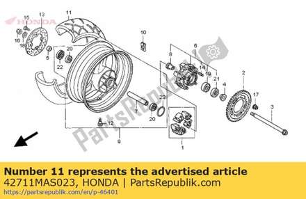 Tire,rr 42711MAS023 Honda
