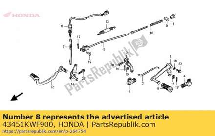 Rod comp., rr. brake 43451KWF900 Honda