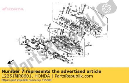 Gasket, cylinder head 12251MR8601 Honda