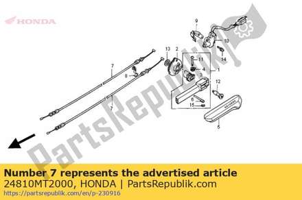 Cable comp., reverse (a) 24810MT2000 Honda