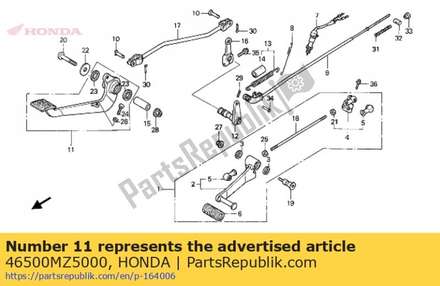 Pedal comp., brake 46500MZ5000 Honda