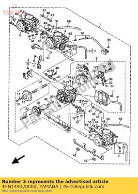 Carburateur assy 2 4HN149020000 Yamaha