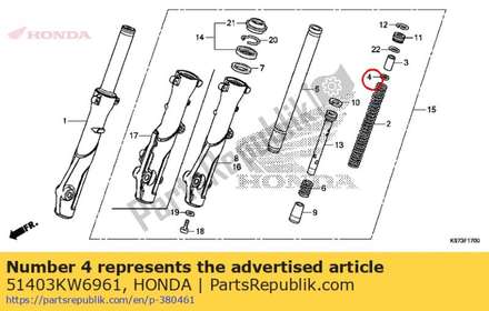 Plate, spring joint 51403KW6961 Honda