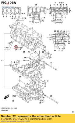 Jet comp,piston 1139035F00 Suzuki