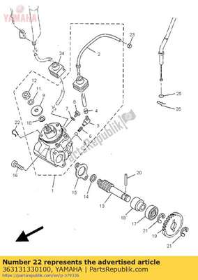 Clip (pump adjusting pulley) 363131330100 Yamaha