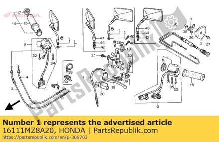 Stay, throttle link cover 16111MZ8A20 Honda