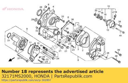 Clip, side stand cord 32171MS2000 Honda