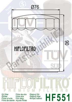 Oil filter HF551 Hiflo