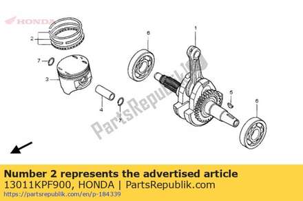 Ring set, piston (std.) 13011KPF900 Honda