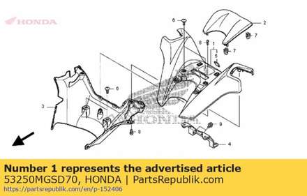 Cover comp., handle upper 53250MGSD70 Honda