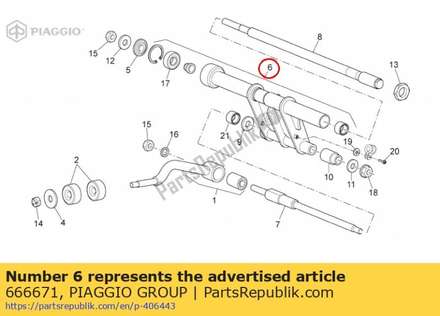 Motor verbindingselement 666671 Piaggio Group