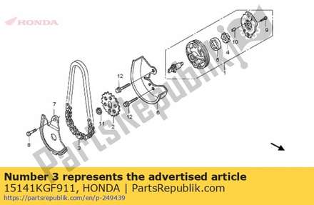 Chain, oil pump drive(48l) 15141KGF911 Honda