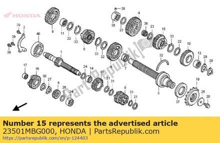 Gear, countershaft fifth (30t) 23501MBG000 Honda