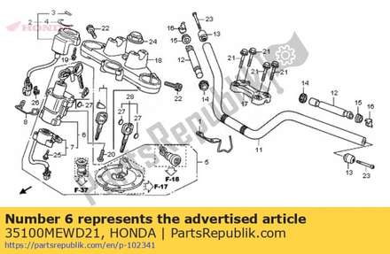 Switch assy., combination & lock 35100MEWD21 Honda