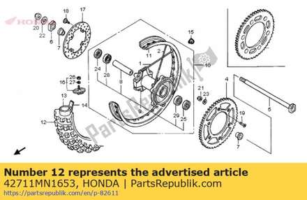 Tire, rr. (irc) (4.5018 4pr/70p) 42711MN1653 Honda