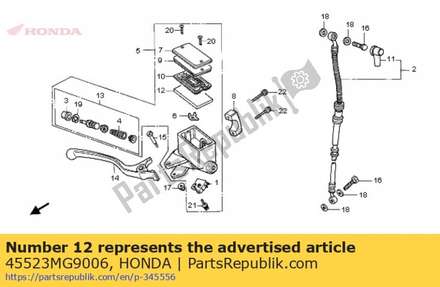 Float, fr. master cylinder 45523MG9006 Honda