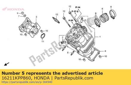 Insulator, carburetor 16211KPP860 Honda
