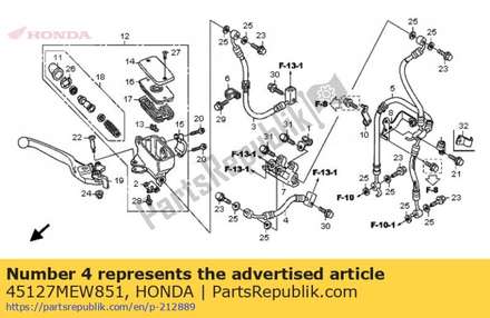Hose comp. b, fr. brake main 45127MEW851 Honda