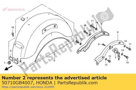 Holder assy., helmet (honda lock) 50710GB4007 Honda