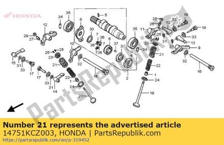 Spring, valve outer 14751KCZ003 Honda