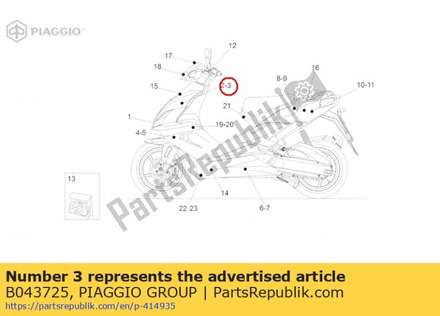 Lh front fairing dec. 1 rsv4 B043725 Piaggio Group