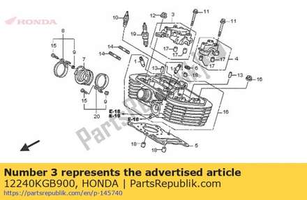 Holder comp., rr. camshaft r. side 12240KGB900 Honda