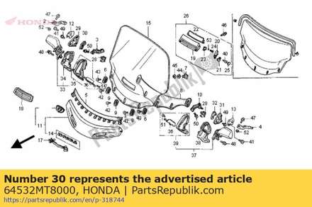 Plate, r. pivot 64532MT8000 Honda