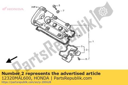 Plate comp,breath 12320MAL600 Honda
