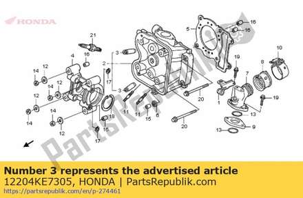 Guide, valve (o.s.) 12204KE7305 Honda