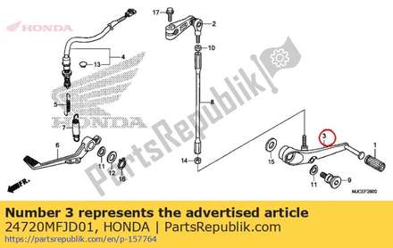 Pedal comp., gear change 24720MFJD01 Honda