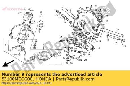Pipe comp., r. steering handle 53100MCCG00 Honda