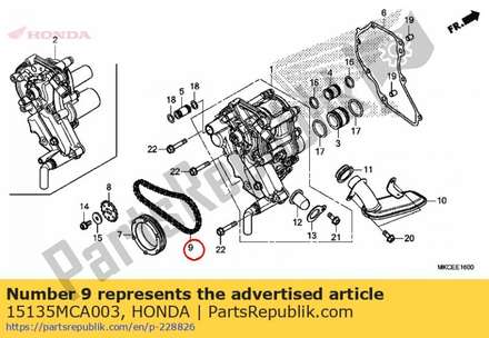 Chain, oil pump (did25h-5 15135MCA003 Honda