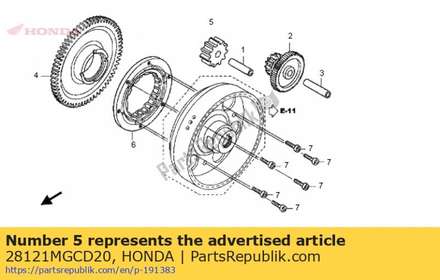 Gear, starting idle (11t) 28121MGCD20 Honda