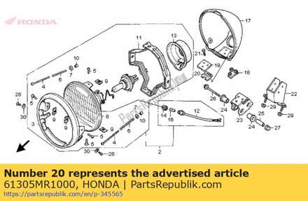 Rubber b, mounting 61305MR1000 Honda
