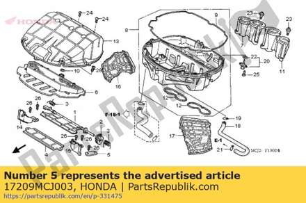 Plate set, pulley 17209MCJ003 Honda