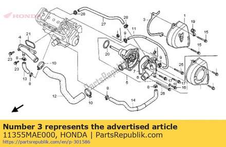 Plate, drive chain guide 11355MAE000 Honda