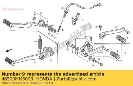 Pedal, comp, hinterradbremse 46500MM5000 Honda