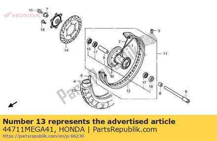 Tire, fr.(bridgestone) (120/9017 m/c 64s) 44711MEGA41 Honda