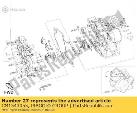 (d) eng.125 4s/4v 6m e.3 h2o derbi moto CM1543055 Piaggio Group