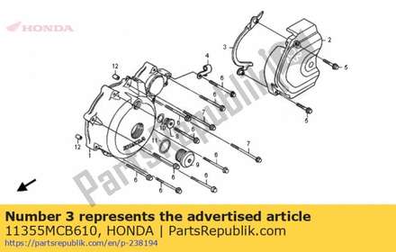 Plate comp., drive chain guide 11355MCB610 Honda