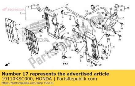 Tank, radiator reserve 19110KSC000 Honda