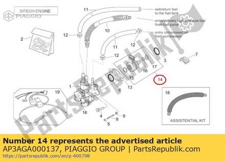 Luchtinjector AP3AGA000137 Piaggio Group