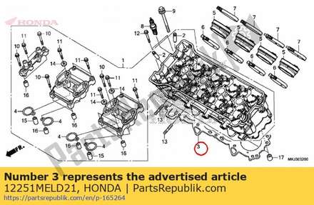 Gasket, cylinder head 12251MELD21 Honda